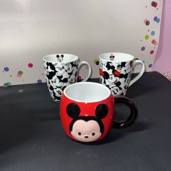 Disney Mickey , Minnie Mugs NEW