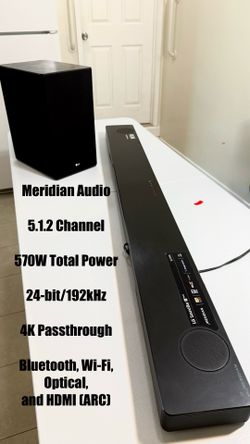 LG SL10YG 5.1.2 Channel 570w Sound Bar w/Meridian Technology & Dolby Atmos 290