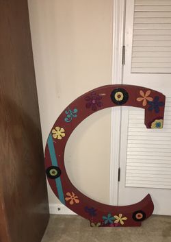 Large wooden letter