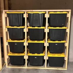 Garage Tote Storage Organizer Rack  