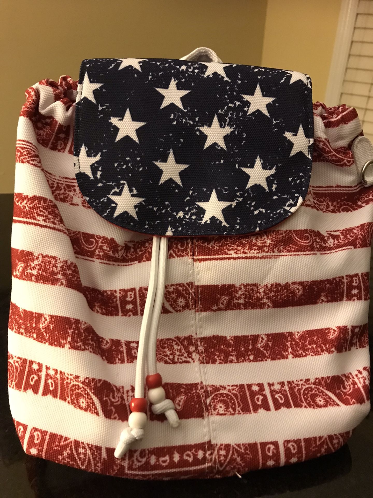 Clair’s Flag Red White Blue Backpack