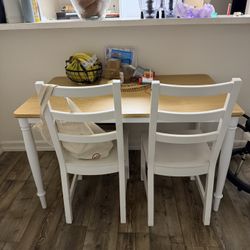 IKEA DINING TABLE SET WITH 4 CHAIRS