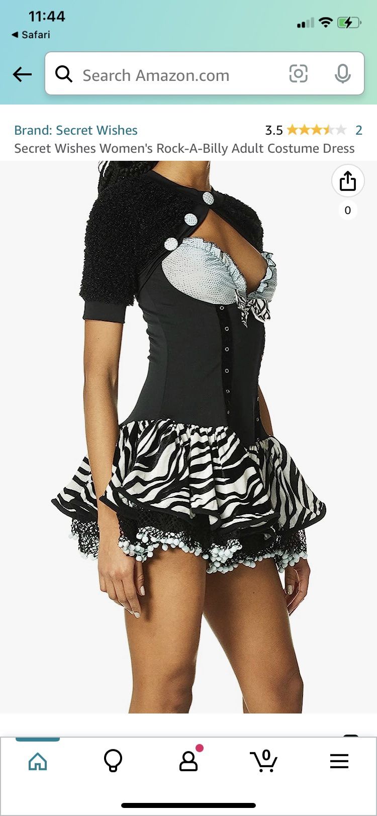 New Rock-a-billy Lady Adult Costume Medium