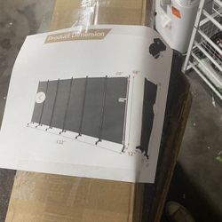 6-Panel Folding Room Divider 6 ft. Rolling Privacy Screen with Lockable Wheels Grey