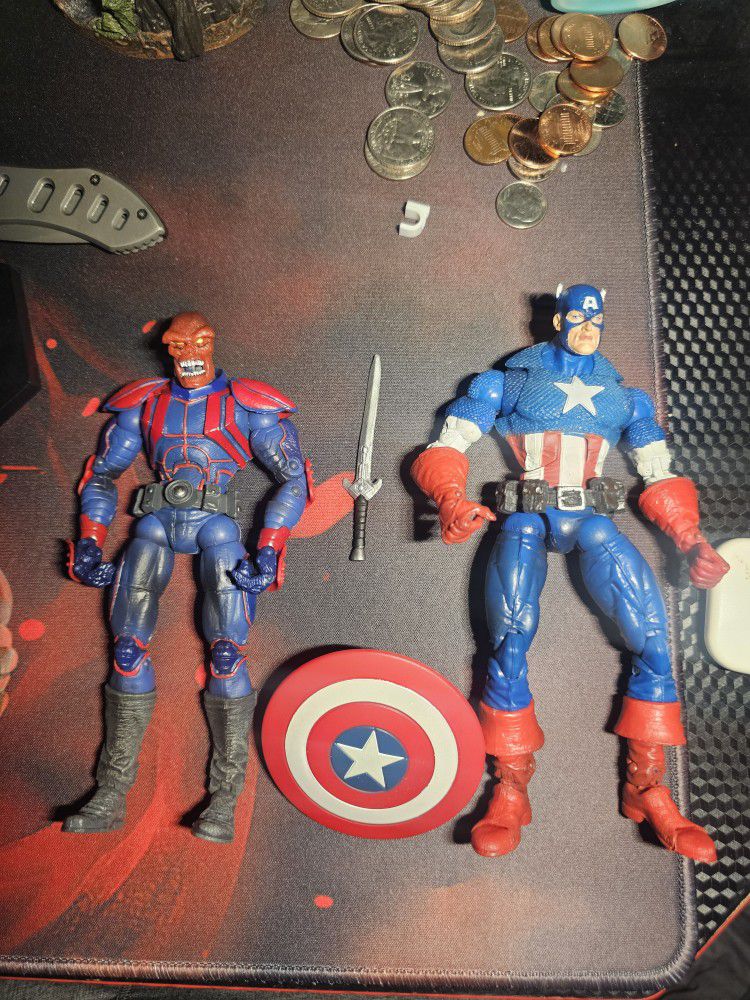 Toy Biz Marvel Legends Face-Off Figure Captain America Red Skull
