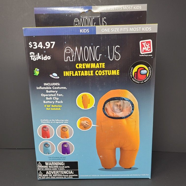Among Us Orange Kids Inflatable Halloween Costume