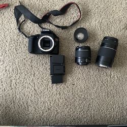 Canon Rebel T6 Eos With 2 Lenses And Fisheye
