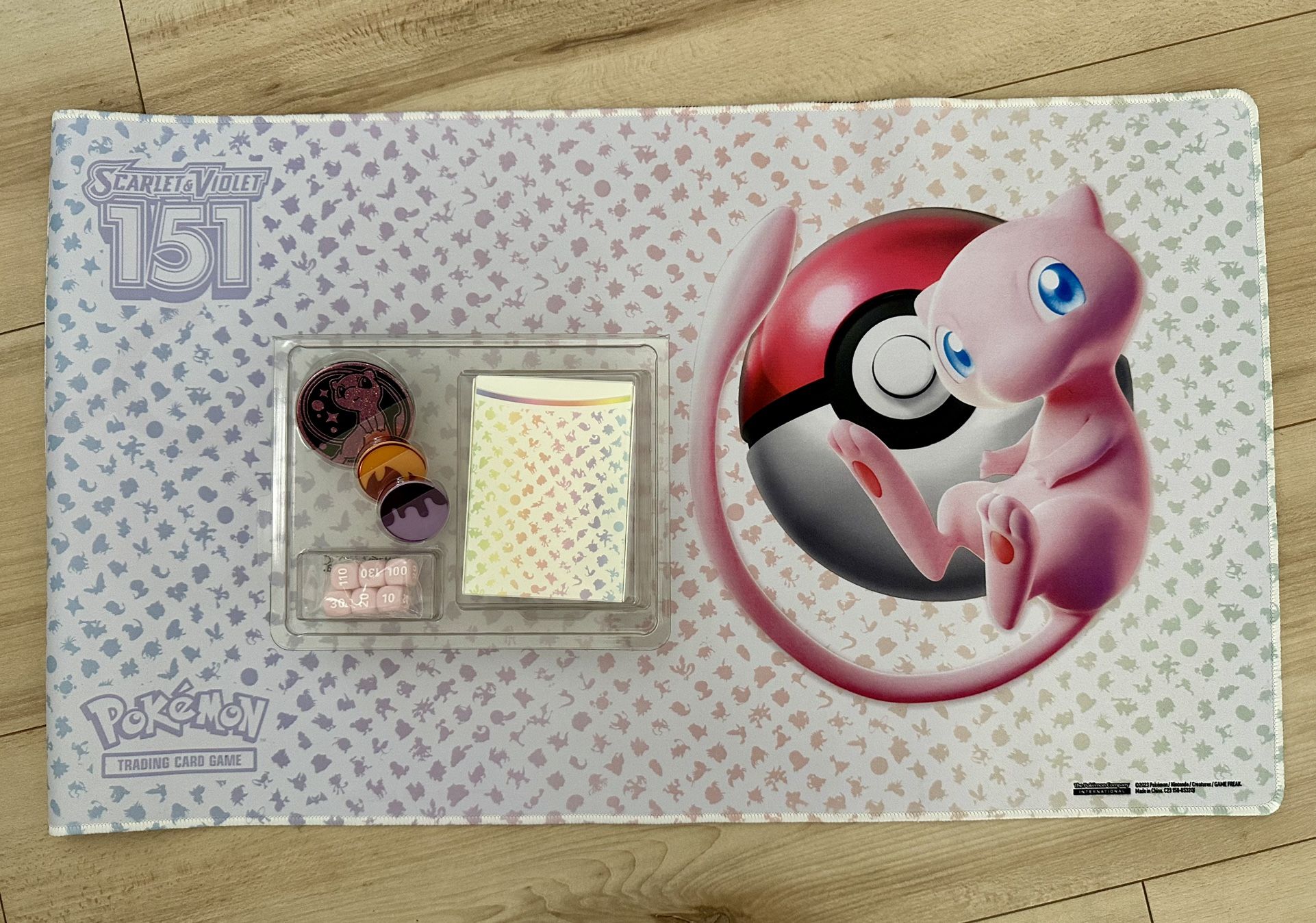 Pokemon 151 UPC: Mew Playmat, Dice, Markers, Deck Box