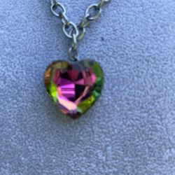 New Paparazzi Necklace Oilspill Heart
