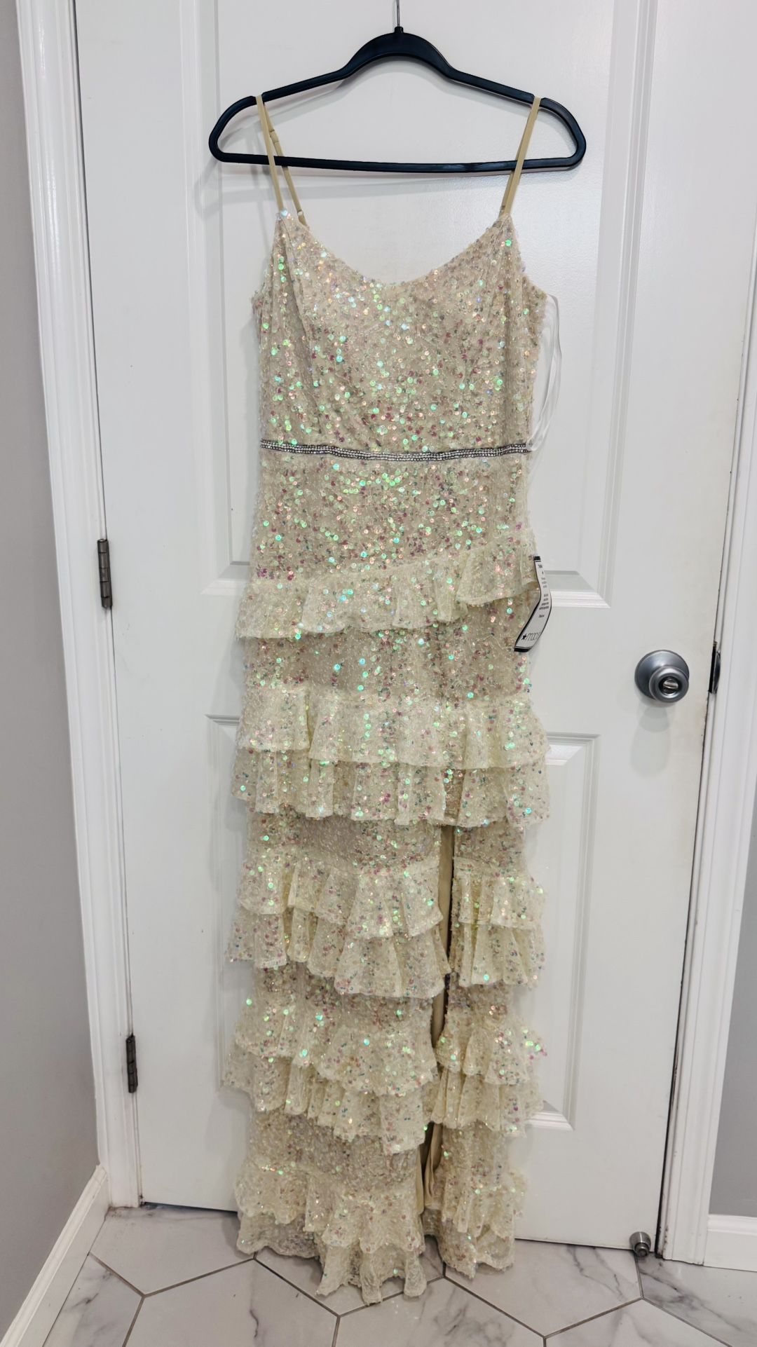 TLC Say Yes to the Dress Womens Juniors Sequined Maxi Evening Dress