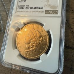 1874 CC $20 Gold Liberty (pre-33)
