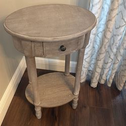 Round accent Wood Table