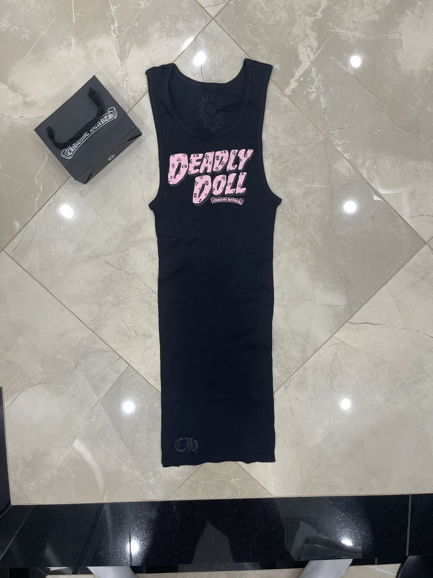 Chrome Hearts Black And Pink Tank Dress Size Medium - ampdigital.org