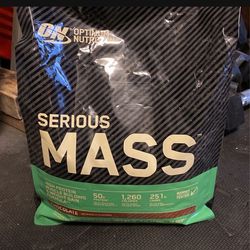 optimum nutrition serious mass gainer brand new sealed chocolate flavored 