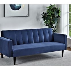 Blue Futon Couch/Bed