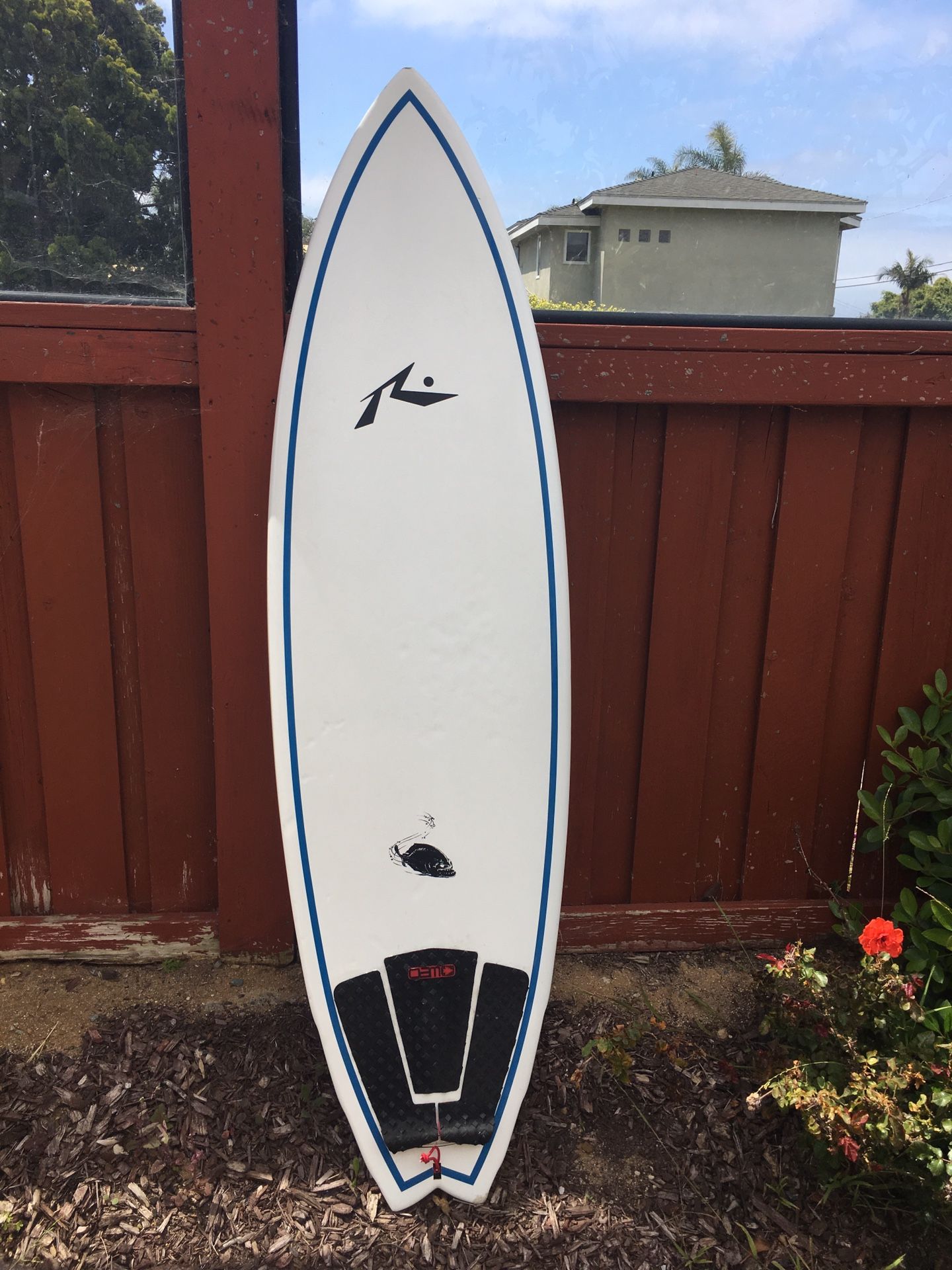 Rusty Piranha surfboard 6’0 epoxy modern fish
