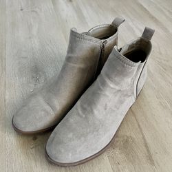 Tan Ankle Bootsies Size 10 Time and Tru