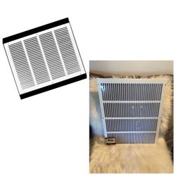 20"w X 16"h Steel Return Air Grilles - Sidewall and Ceiling - HVAC Duct Cover - White [Outer Dimensions: 21.75"w X 17.75"h