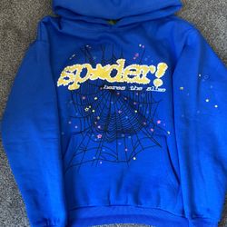 Sp5der Hoodie TC Blue L