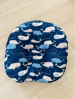 Baby Pillow + Removable Whale Pattern Cover