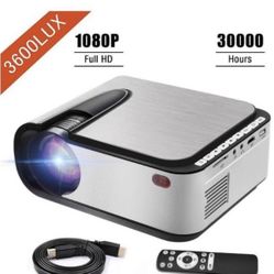 Brand new 1080P Full HD LED Projector 3600 Lumens, Native 720P Compatible with Fire TV Stick, PS4, Smart Phone, PC & More for Movies, TV and Gaming