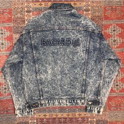 Bacardi Rum Embossed Denim Jacket