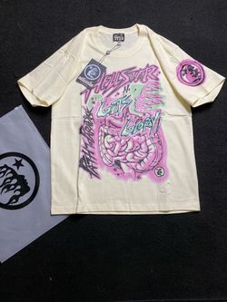 Hellstar No Guts No Glory T-Shirt ‘Beige & Pink’