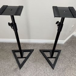 Speaker stands adjustable height