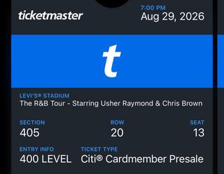Chris Brown and Usher Tickets