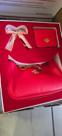 Coach Red Leather Shoulder Bag Gift Sets