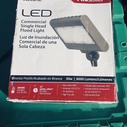 Pro series Led Comercial Single Head Flood Light New In The Box Never Been Installed $30