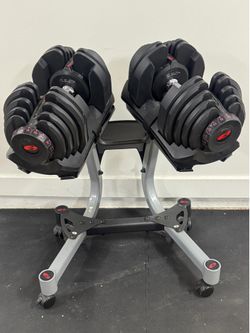 Mint Bowflex 1090 Adjustable Dumbbells with Stand
