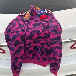 Purple Bape Hoodie L I’ll Negotiate I’ll Add Black Nike Tech