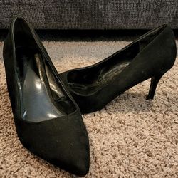 Black Fuax Suede Forever21 Heel