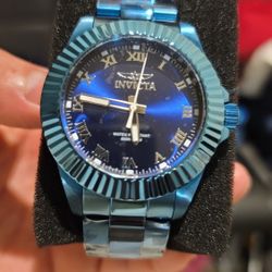 Blue Stainless Steel Watch Invicta