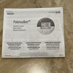 * Pokewalker Operations Manual Only Nintendo DS