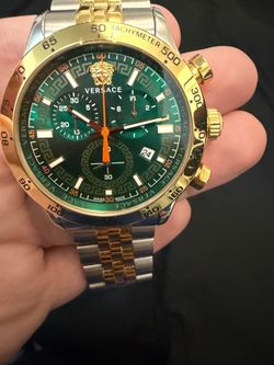 Versace Two Tone With Green Dial