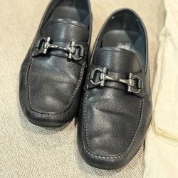 Ferragamo Pebbled Leather Driver