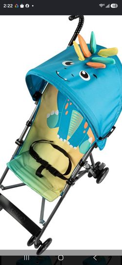 Cosco Character Umbrella Stroller en el modelo Stewie Stegosaurus, carreola dinosaurio
