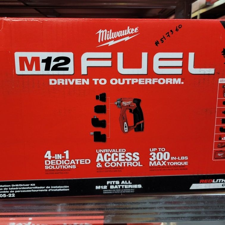 Milwaukee M12 Fuel Installation Drill/Driver Kit