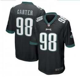 New! Jalen Carter Philadelphia Eagles Alternate Team Game Jersey - Black XL