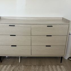 Grey 6-drawer Dresser