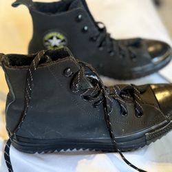 Black All Star Hiker High Top Converse Sneakers