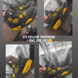 Yellow lighting jordan 4’s