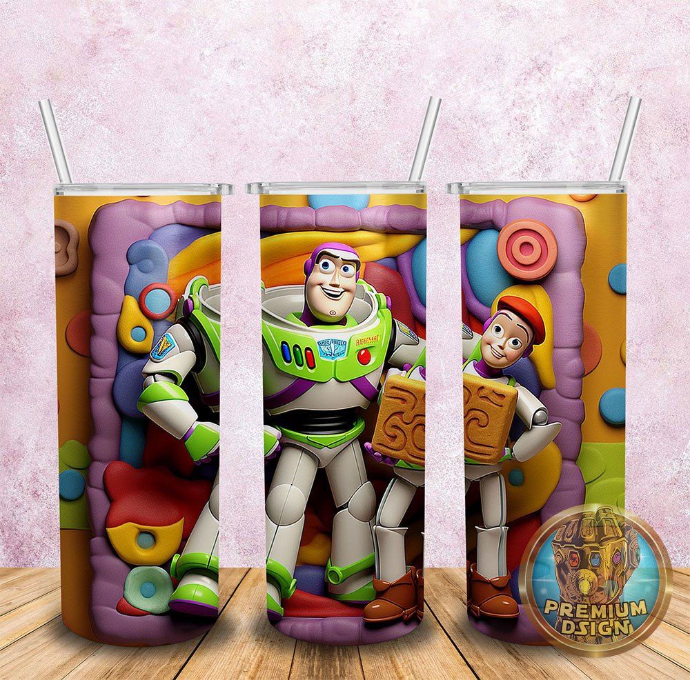 Disney Characters Skinny Tumbler 20 Oz