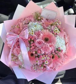 Large Pink Fresh Flower Bouquet