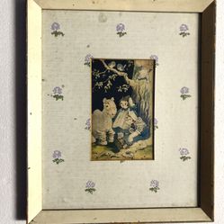 Vintage Raggedy Anne& Andy With Camel Lithograph With Henri Bendel May & Frame