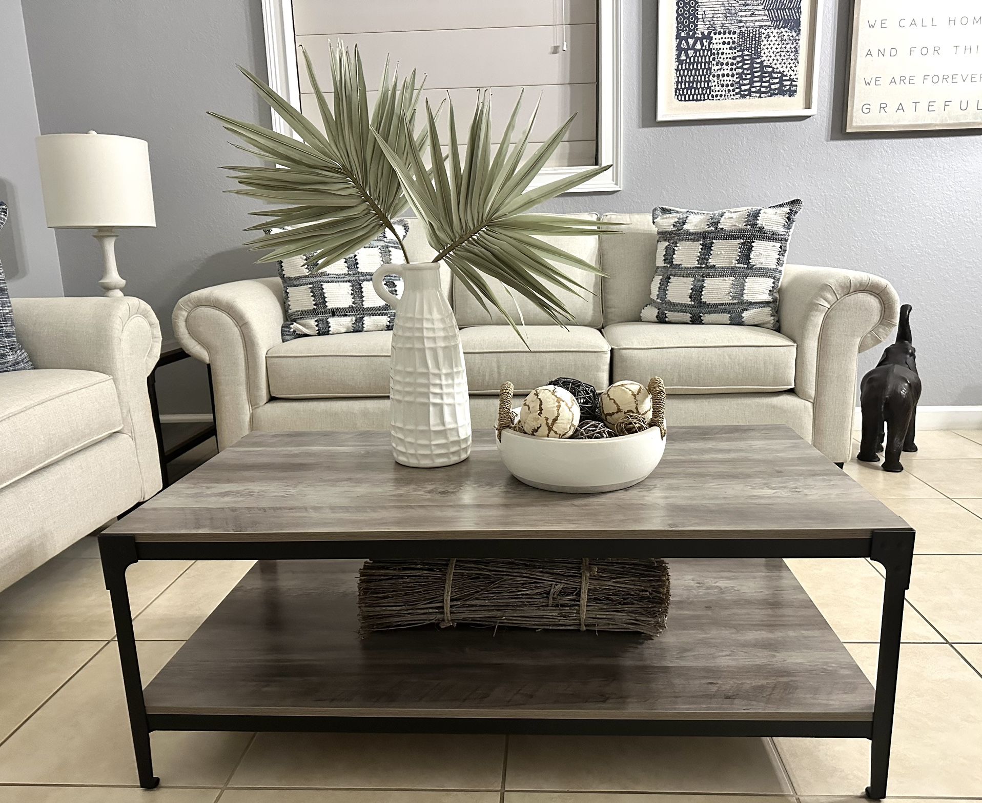 Coffee table and two side tables