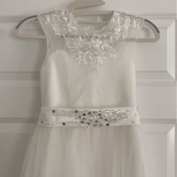 Off White Flower Girl Dress