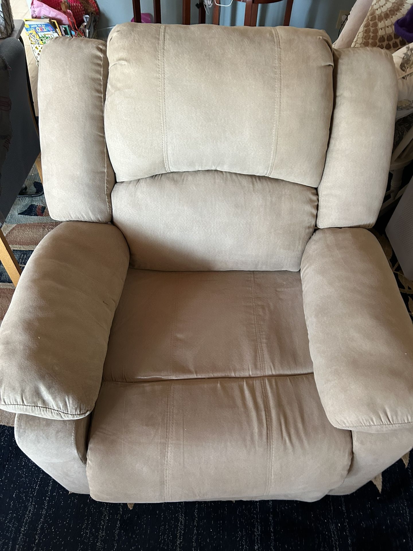Beige recliner